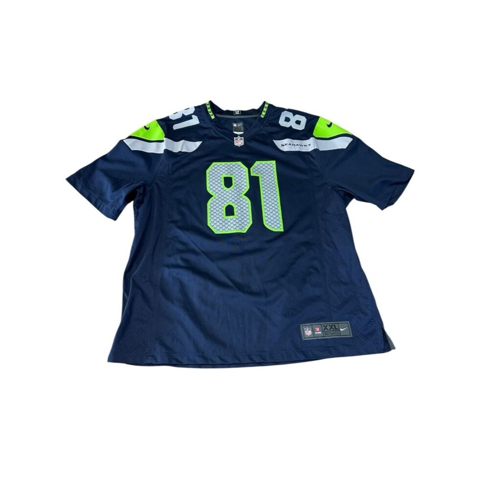 Nike Seattle Seahawks Golden Tate #81 Jersey XXL Navy On Field NFL Players Mens